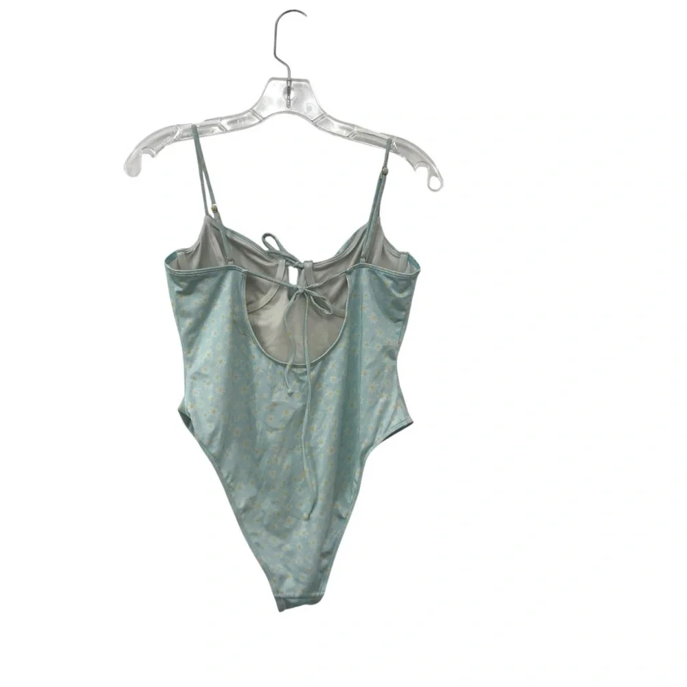 PacSun Teal Floral One-Piece Swimsuit